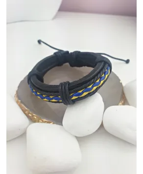 Bransoletki męskie warkocze rzemień