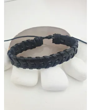 Bransoletki męskie warkocze rzemień