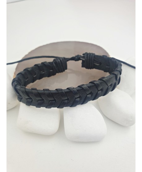 Bransoletki męskie warkocze rzemień