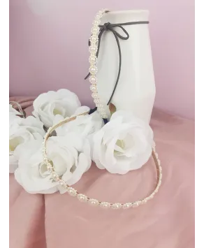 Opaski do włosów z perełek