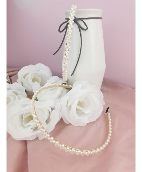 Opaski do włosów z perełek