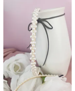 Opaski do włosów z perełek