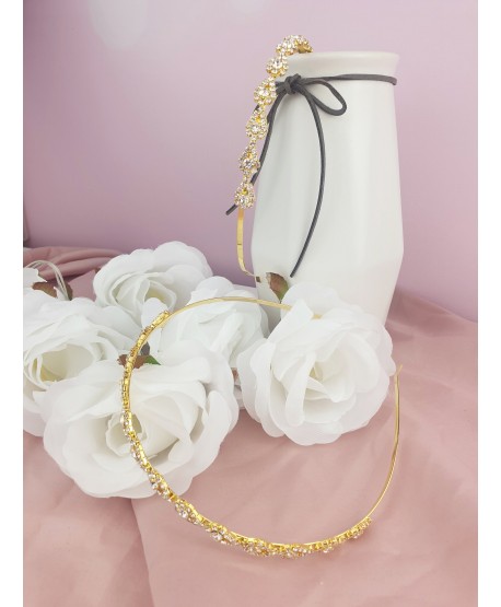 Opaski do włosów ozdobne kryształkowe