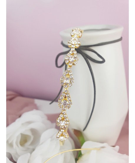 Opaski do włosów ozdobne kryształkowe