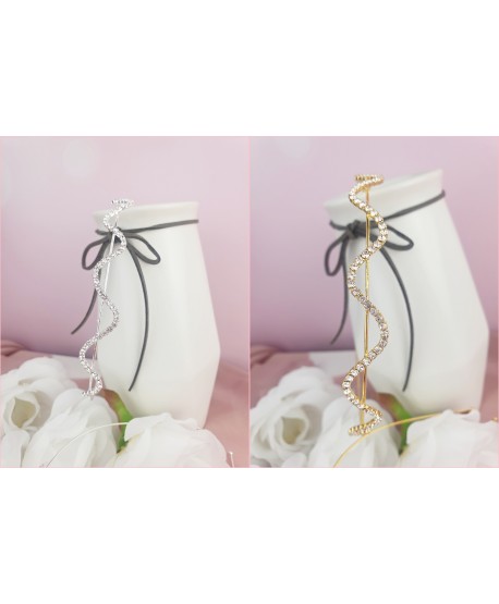 Opaski do włosów ozdobne kryształkowe