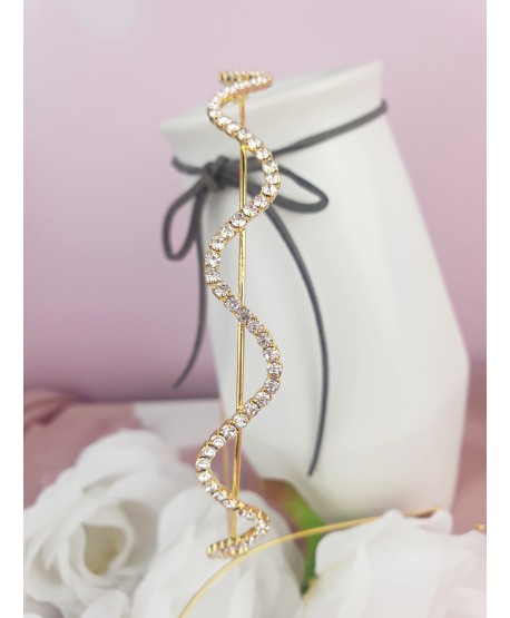 Opaski do włosów ozdobne kryształkowe