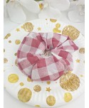 Gumki scrunchie w kratkę Gumki scrunchie w kratkę