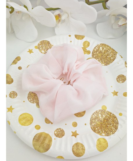 Gumki scrunchie w kratkę