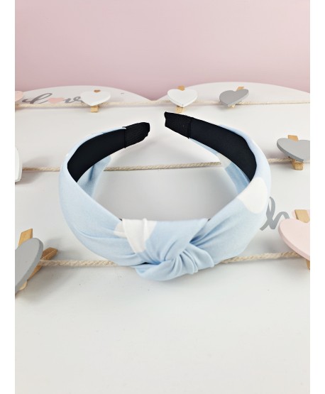 Opaski do włosów z węzełkiem w kropki