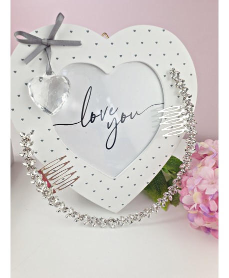 Ozdoba do włosów srebrna na grzebykach