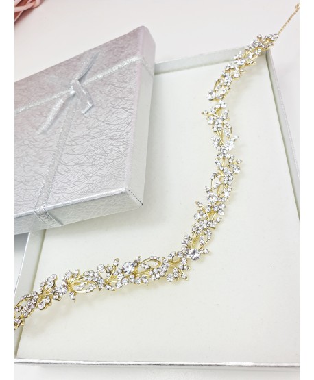 Ozdoba do włosów złota listki