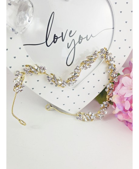 Ozdoba do włosów złota łezki