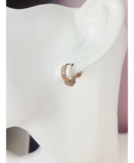 Kolczyki stal kłódeczki z dziurką na klucz