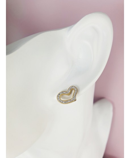 Kolczyki stal cyrkoniowe serca