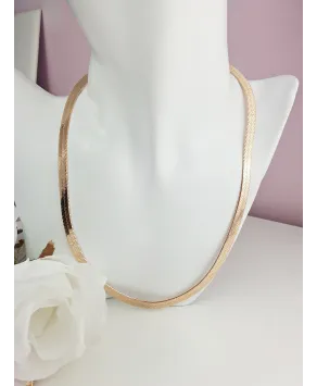 Naszyjnik stal łańcuszek płaska żmijka