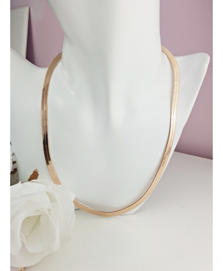 Naszyjnik stal łańcuszek płaska żmijka