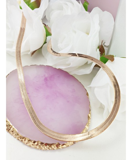 Naszyjnik stal łańcuszek płaska żmijka