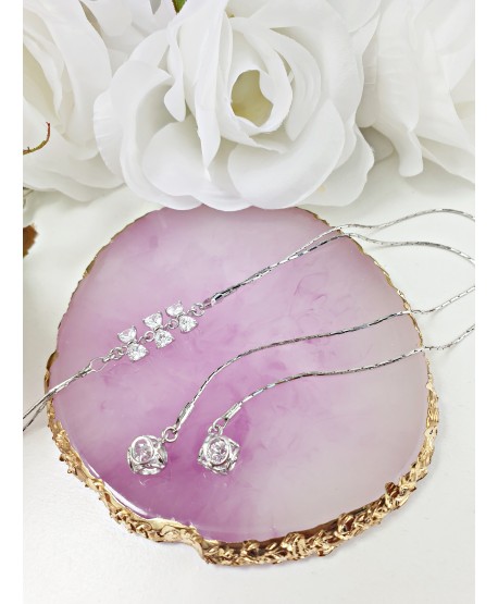 Wisior stal srebrny z kokardkami