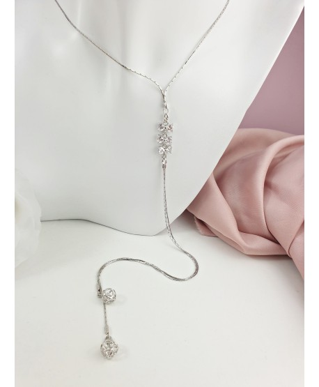 Wisior stal srebrny z kokardkami