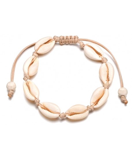 Bransoletka muszelki na sznureczku