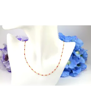 Naszyjniki stal z koralikami kolory