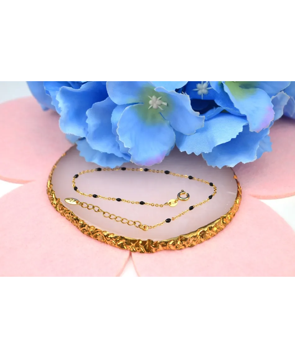 Bransoletka stal z koralikami kolory