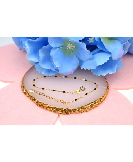 Bransoletka stal z koralikami kolory