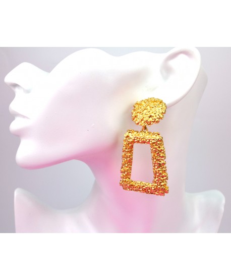 Kolczyki geometryczne masywne złote