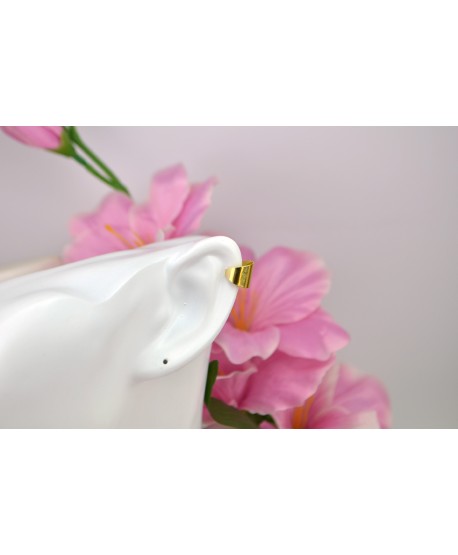 Nausznica typu zacisk złota lub srebrna