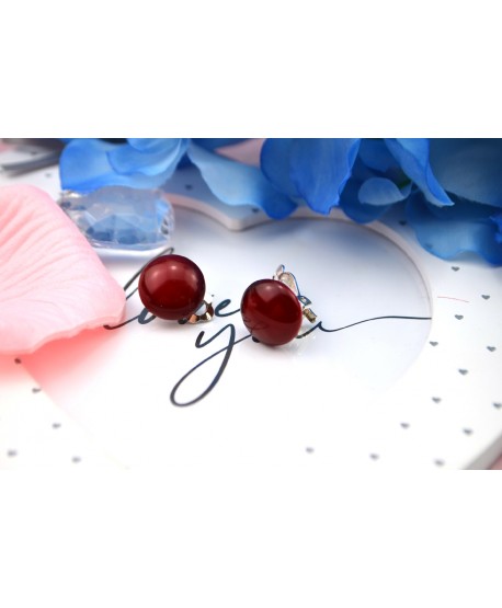 Klipsy wiśniowe 1,4 cm