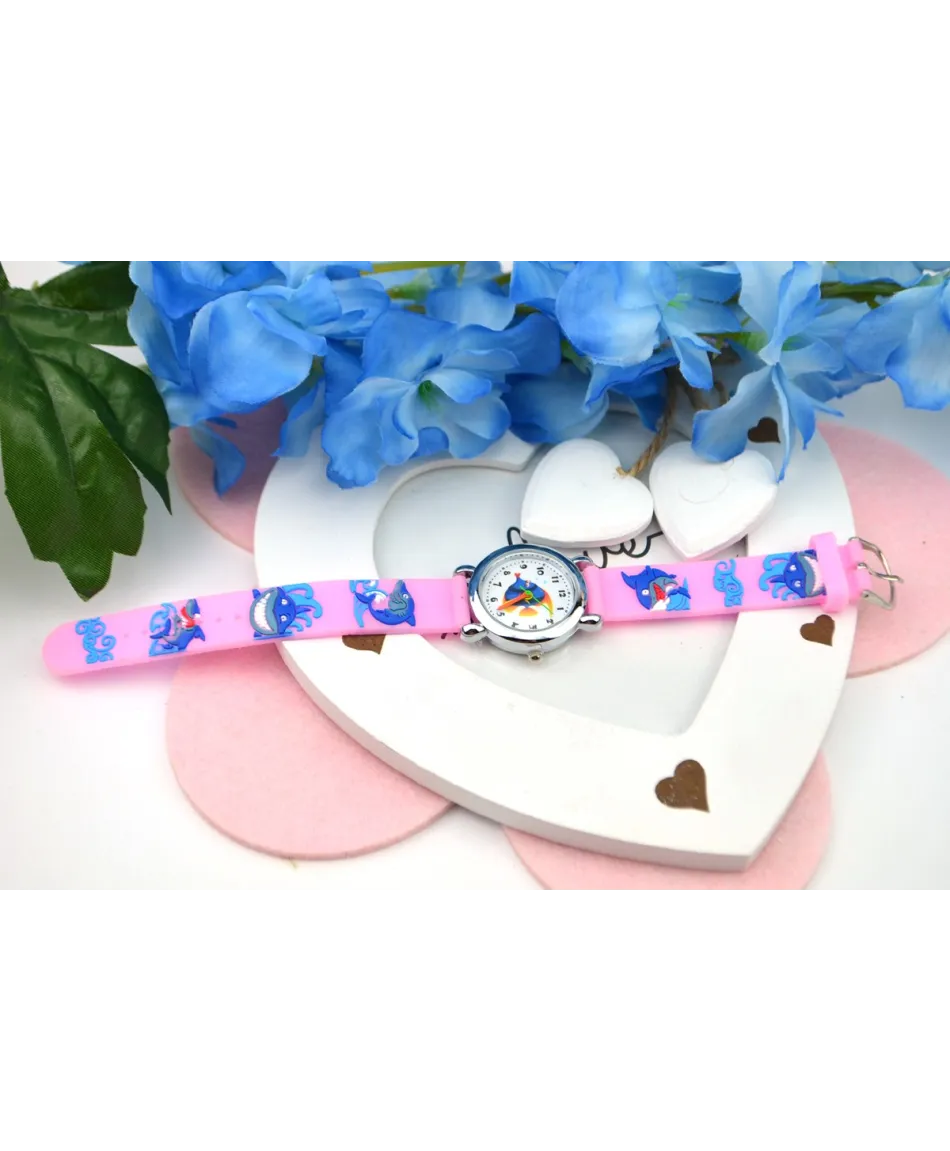 Zegarki na silikonowym pasku z motywem rekina Zegarki na silikonowym pasku z motywem rekina