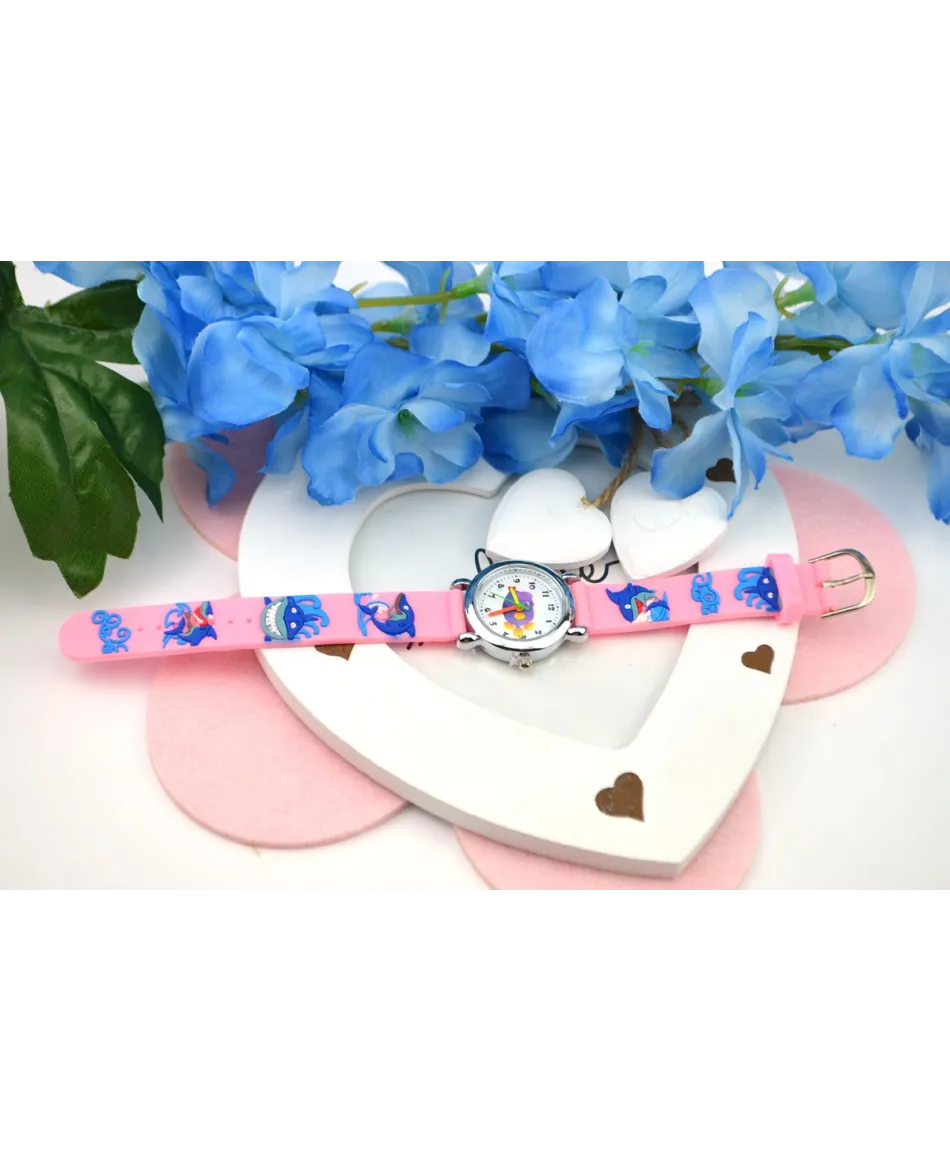 Zegarki na silikonowym pasku z motywem rekina