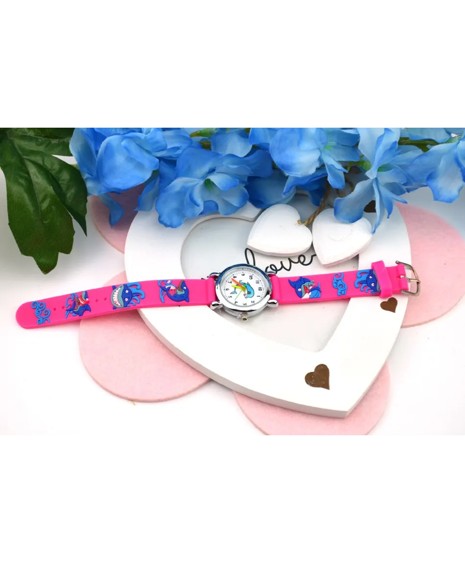 Zegarki na silikonowym pasku z motywem rekina