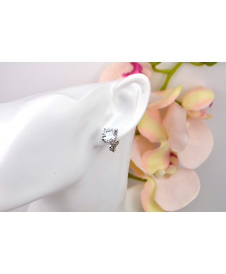 Klipsy stal duża cyrkonia