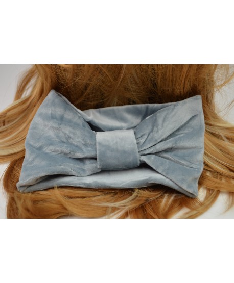 Opaska welurowa z węzłem na uszy