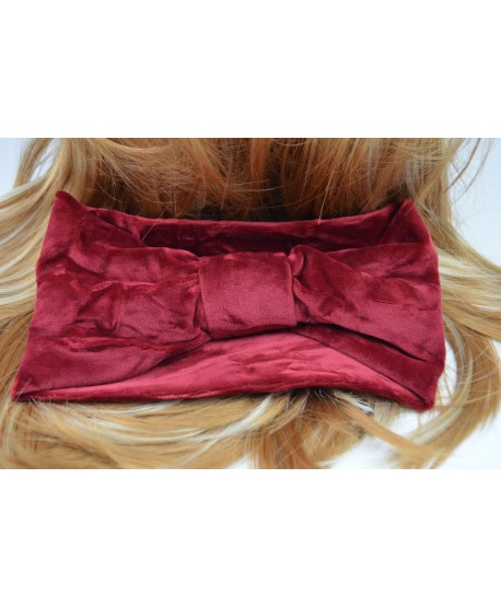 Opaska welurowa z węzłem na uszy