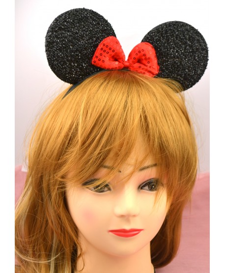 Opaska do włosów- błyszcząca myszka