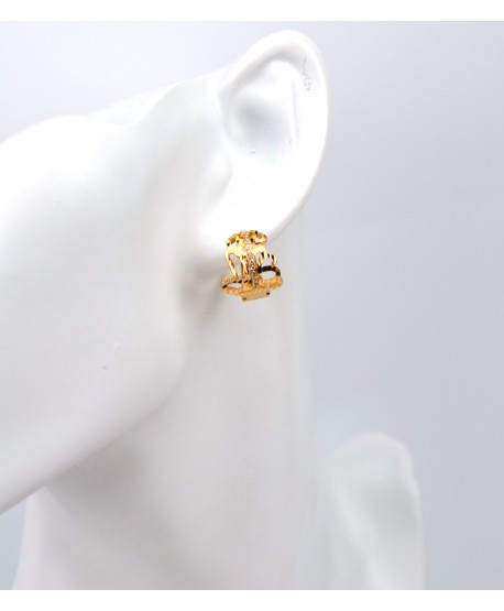 Kolczyki stal złote kółka