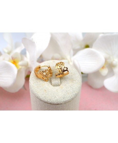 Kolczyki stal złote kółka