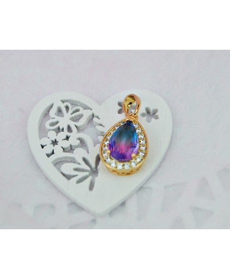 Zawieszka opalizująca kolorowa łezka