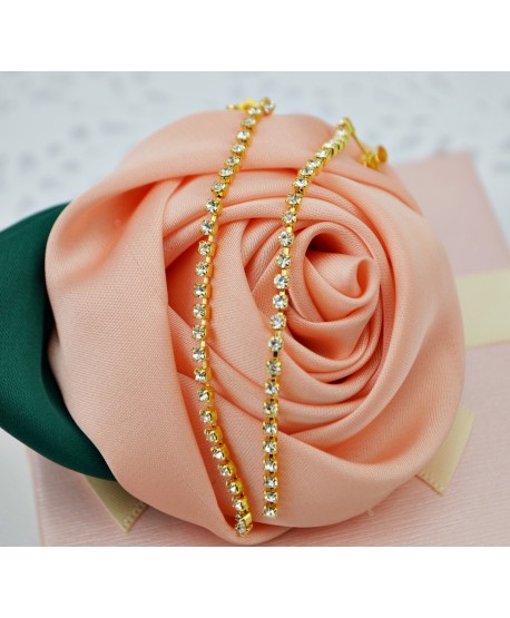 Kolczyki wiszące złote dżety