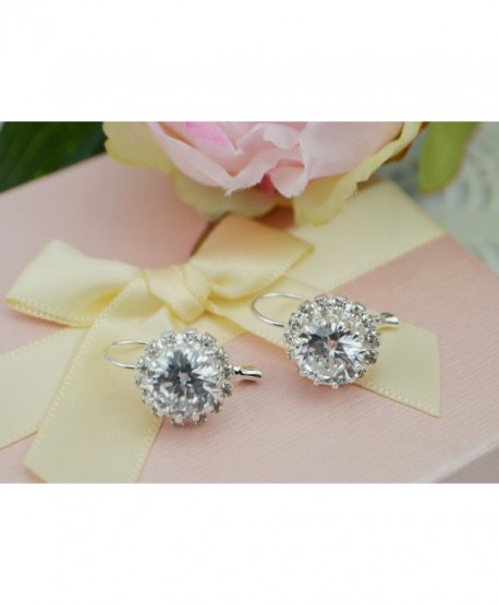 Kolczyki z okrągłą cyrkonią na biglu