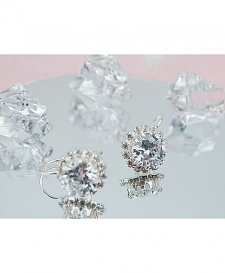 Kolczyki z okrągłą cyrkonią na biglu