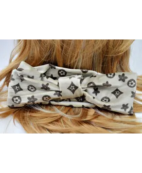 Opaska z węzłem z printem na uszy