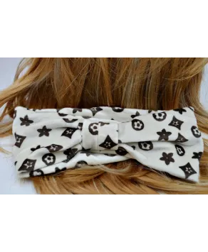 Opaska z węzłem z printem na uszy
