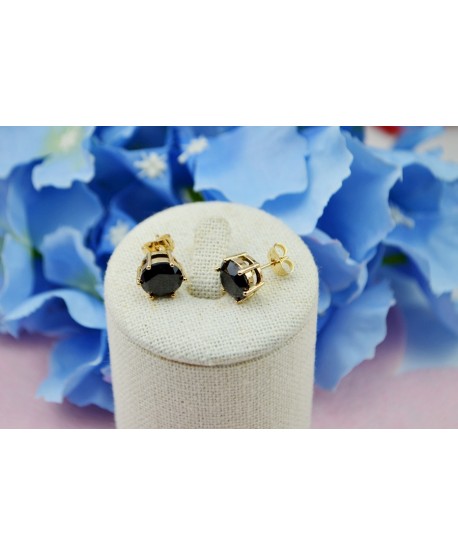 Kolczyki stal złote dżety różne kolory