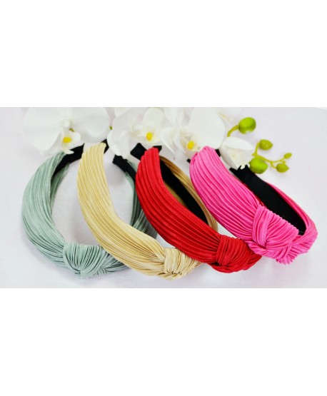 Opaska z węzłem z plisowanego materiału kolory