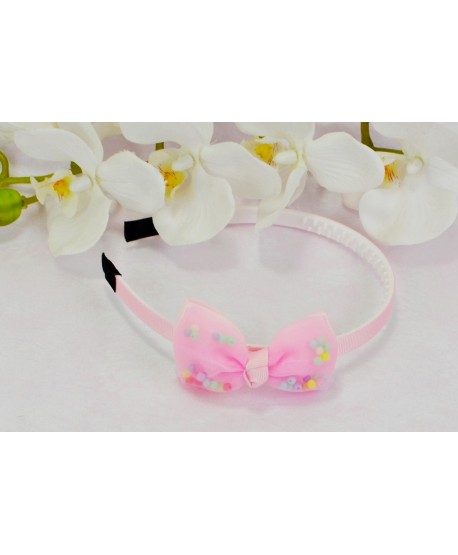 Opaska z tiulową kokardką- kolory
