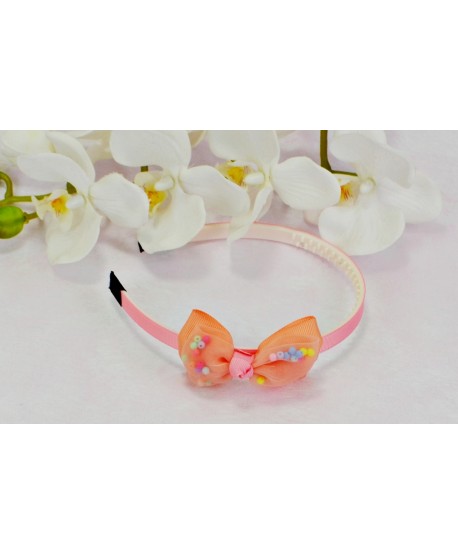 Opaska z tiulową kokardką- kolory