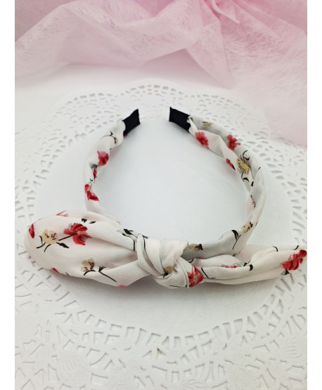 Opaski z węzełkiem i kokardką z kwiatowym motywem